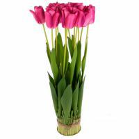 Цветы искусственные "Тюльпаны" в банче, 60 см