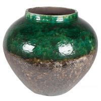 Ваза Indoor Pottery Jar Lindy Green Black, D45хH38см