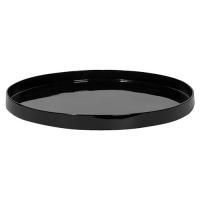 Поддон Fiberstone Saucer Round S Glossy Black, D40xH3см