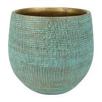Кашпо Indoor Pottery Pot Ryan Shiny Blue (per 6 pcs.), D18хH16см