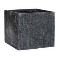 Кашпо Raindrop Cube Anthracite, 50х50хH45см