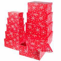 Набор коробок подарочных "Новогодняя", 16,5x28,2xH36,4 см, 7,7x10,2xH17,7 см (10шт)