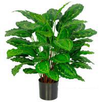 Растение искусственное "Калатея" в кашпо,55 веток, H76 см