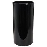 Ваза "Трубка-200 Черный глянец" (стекло), D20xH40 см