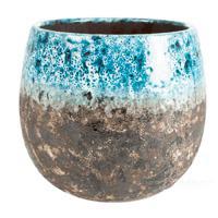Кашпо Indoor Pottery Pot Lindy Sky Blue (per 4 pcs.), D19хH16см