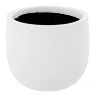 Кашпо полистоун Nobilis Marco "Pmlac-white Jar", D17хH15 см