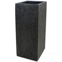 Кашпо полистоун Nobilis Marco "Rock2-gray Column", 31х31хH75 см с тех.горшком