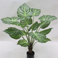 Растение искусственное "Калатея" в кашпо,15 веток, H100 см