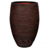 Ваза Capi Nature Rib NL Vase Elegant Deluxe Dark Brown, D40хН60см