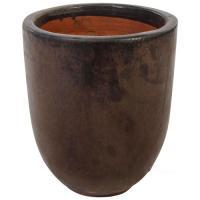 Кашпо керамика Nobilis Marco "Copper Jar", D26хH31 см