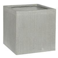 Кашпо Ridged Vertically Block M Light Grey, 40х40хН40см