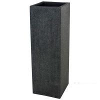Кашпо полистоун Nobilis Marco "Rock2-gray Column", 31х31хH97 см с тех.горшком