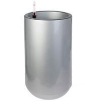 Кашпо PLANTA VITA "Jar Silk silver" с автополивом (пластик), D34xH65,5 см