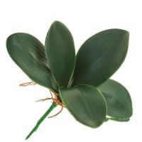 Лист искусственный "Орхидея" с корнями, 24 см